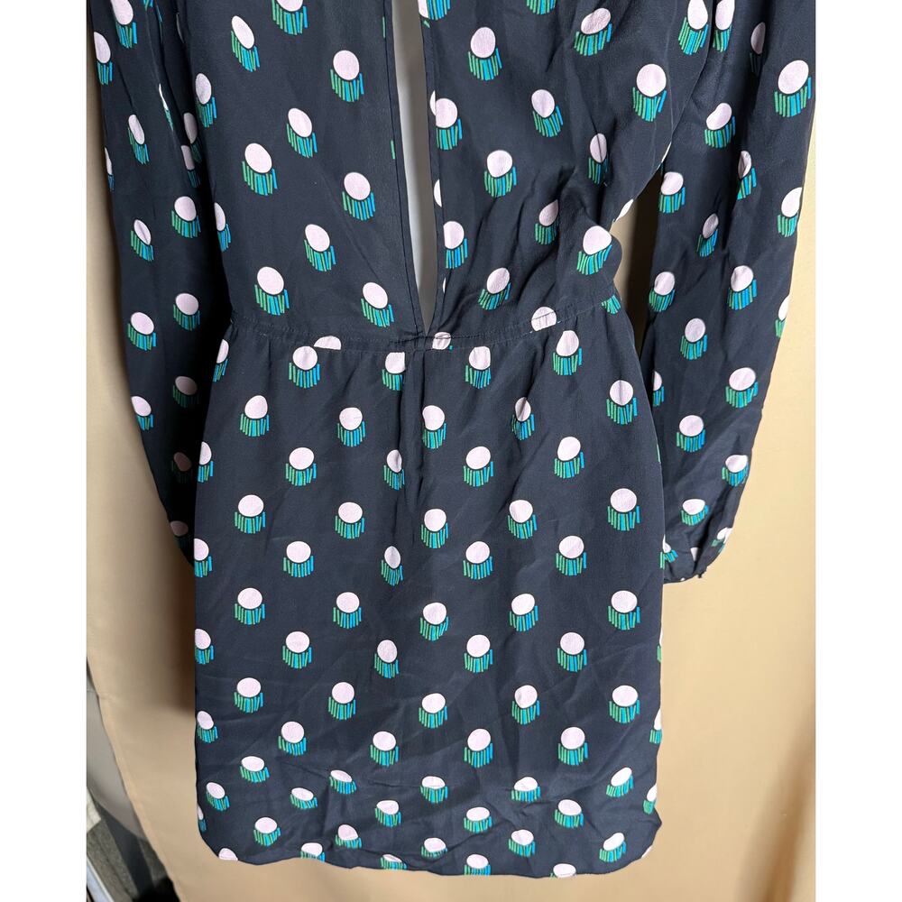 Diane von Furstenberg Black Silk Casimir Dot Dress 6 - Picture 9 of 10
